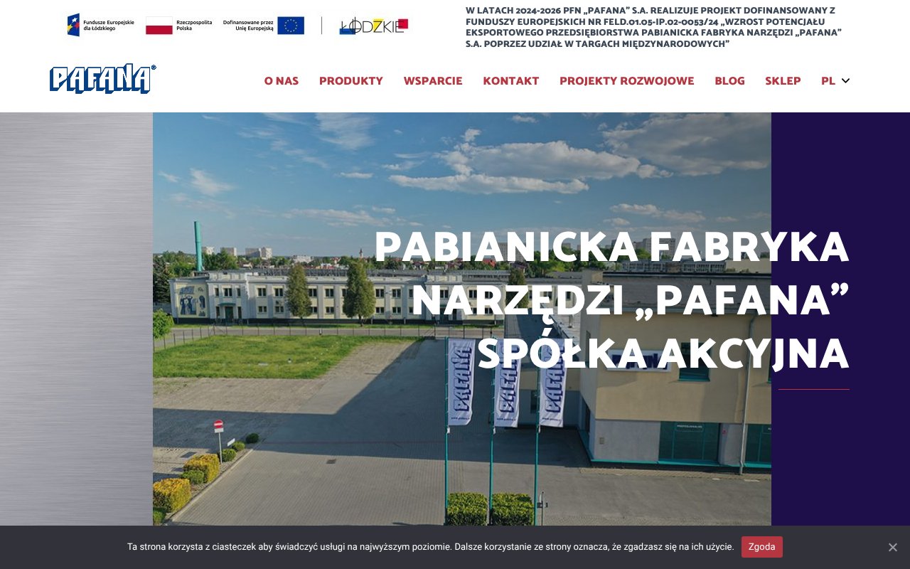 Screenshot of pafana.pl