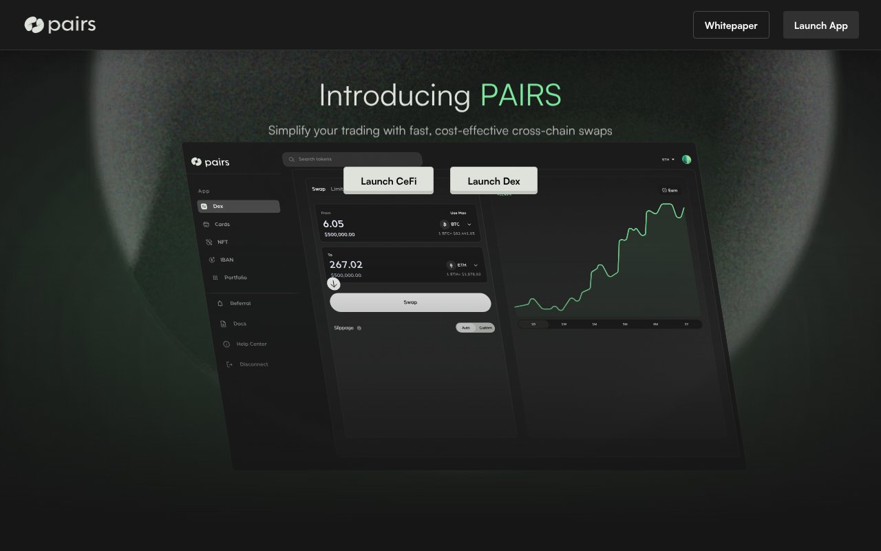 Screenshot of pairs.xyz