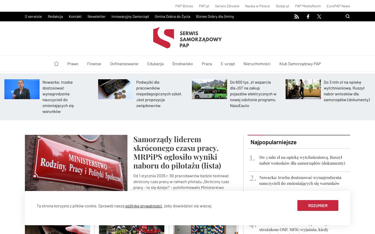 Screenshot of pap.pl