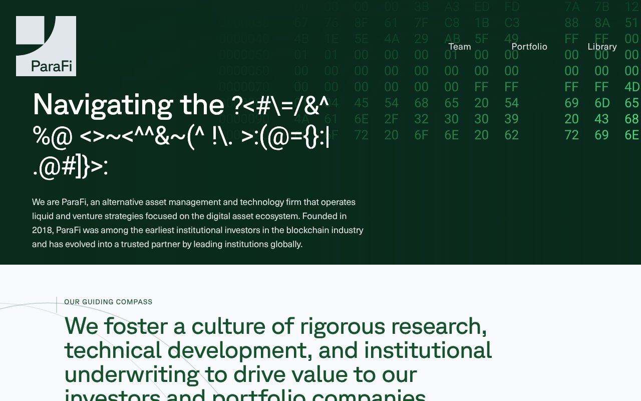 Screenshot of parafi.com