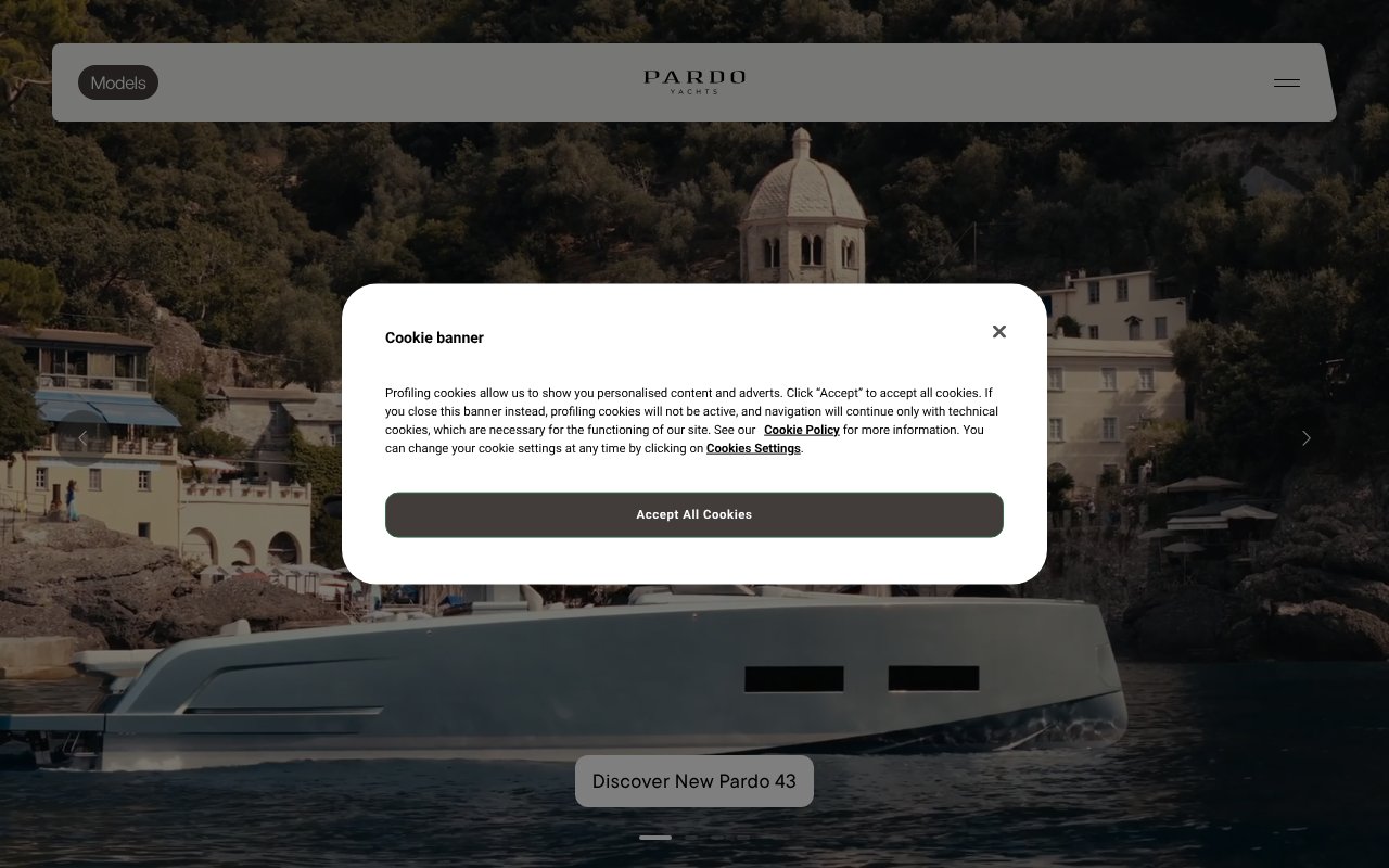 Screenshot of pardoyachts.com
