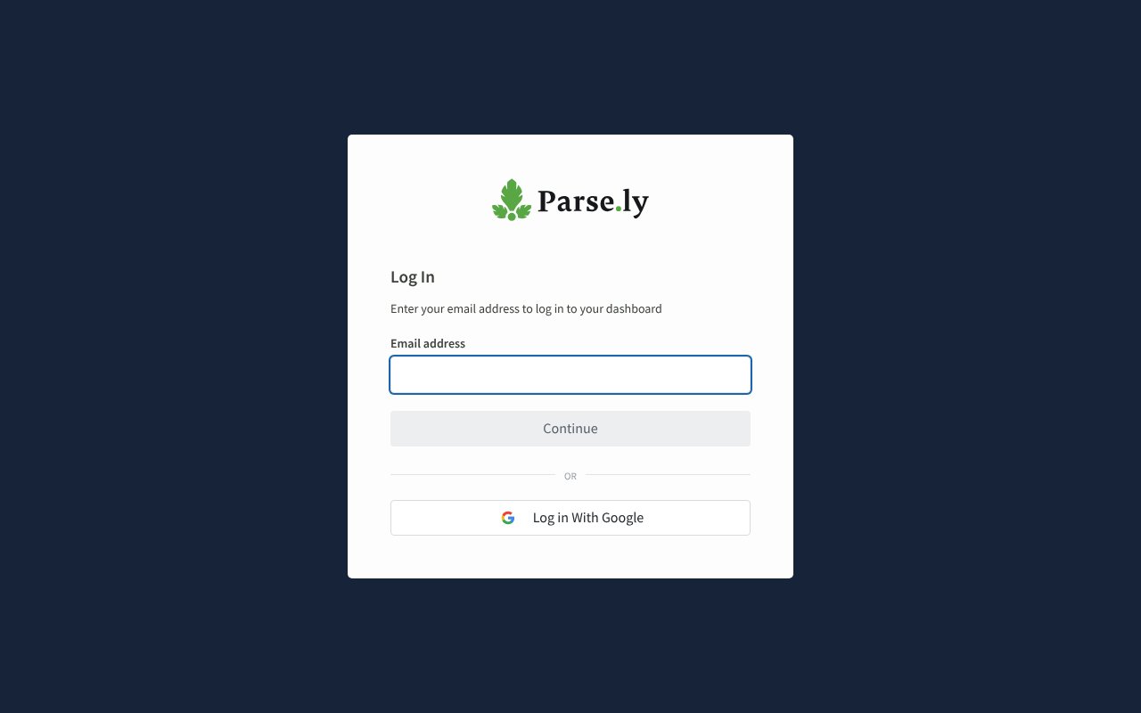 Screenshot of parsely.com