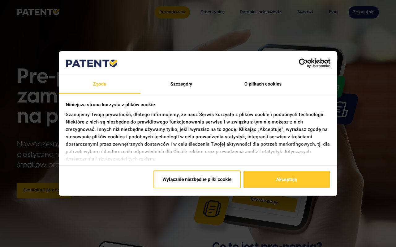 Screenshot of patento.pl