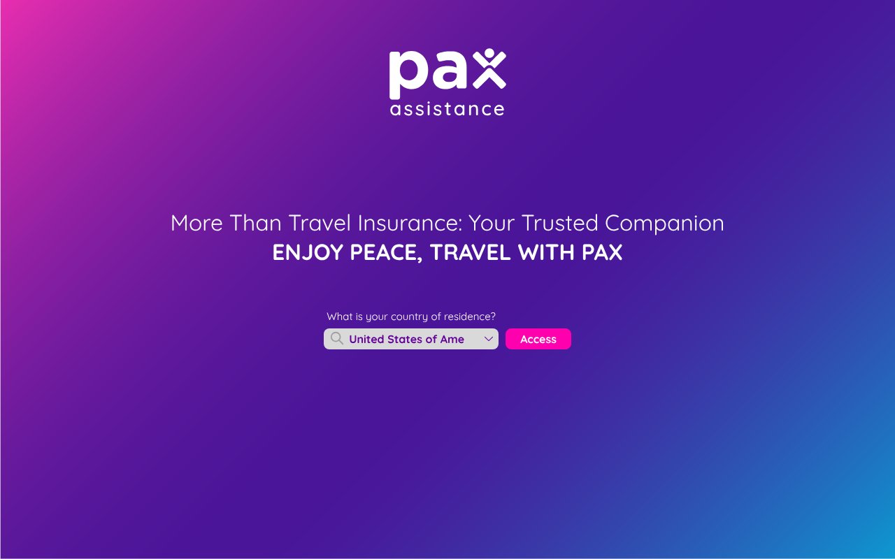 Screenshot of paxassistance.com