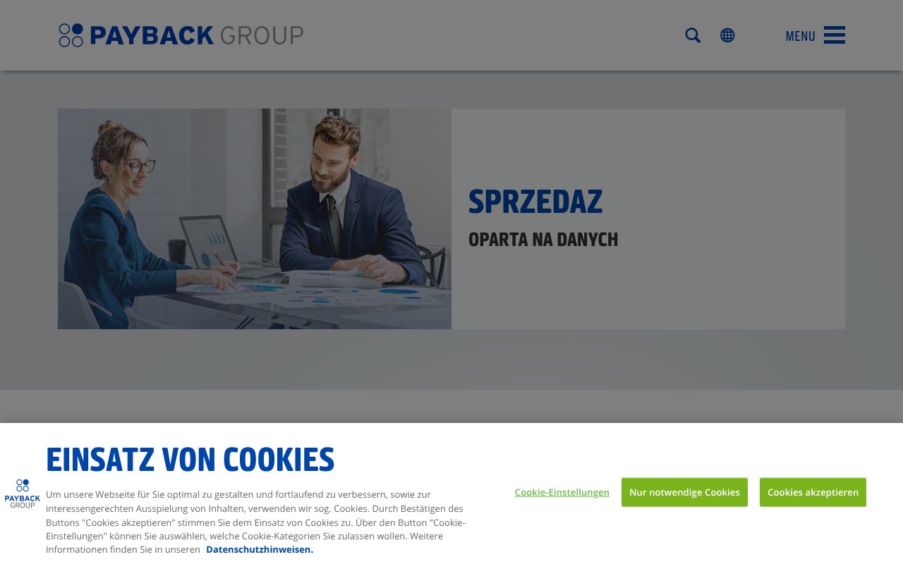 Screenshot of payback.group