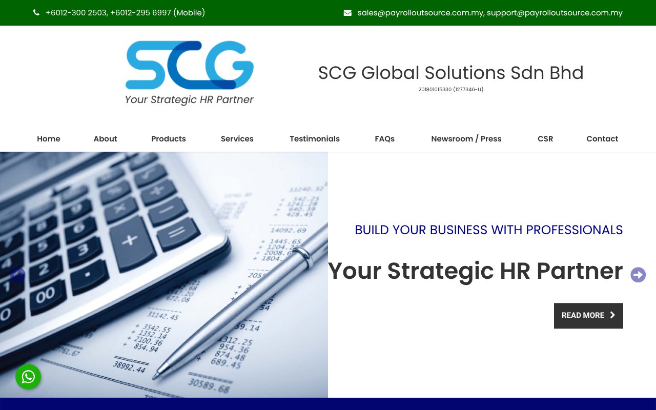 Screenshot of payrolloutsource.com.my
