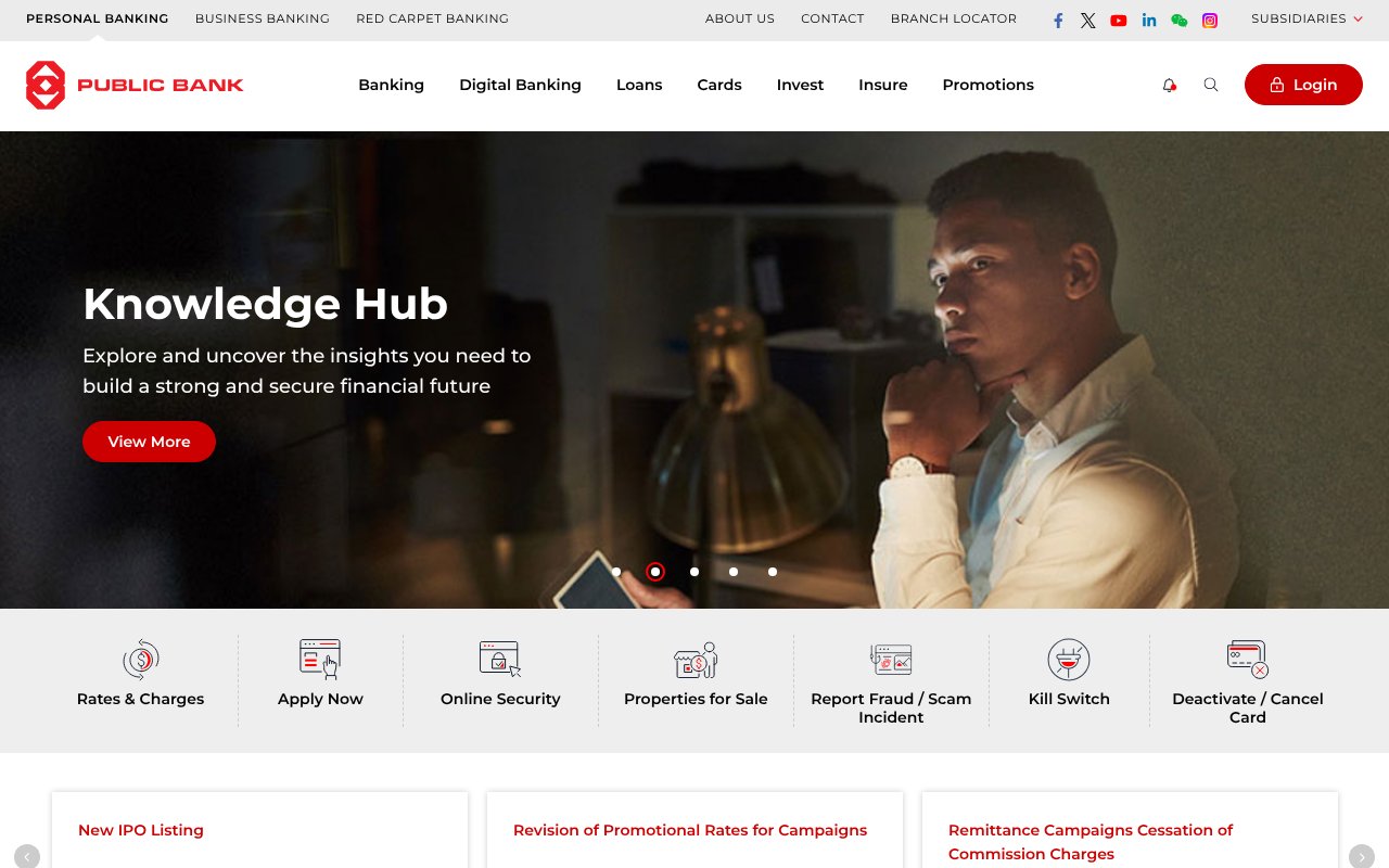 Screenshot of pbebank.com