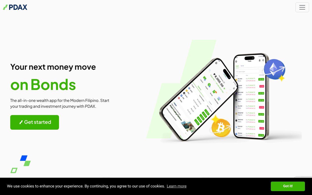 Screenshot of pdax.ph