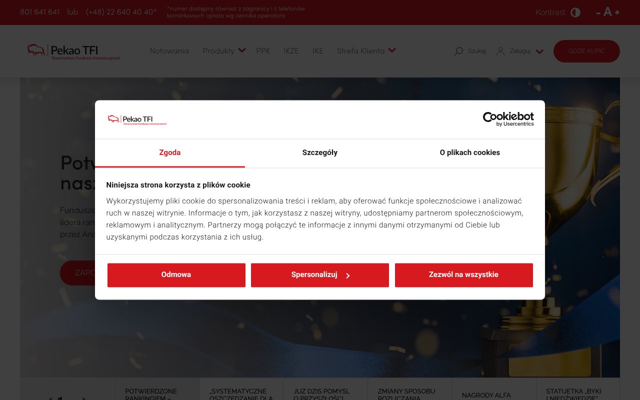 Screenshot of pekaotfi.pl