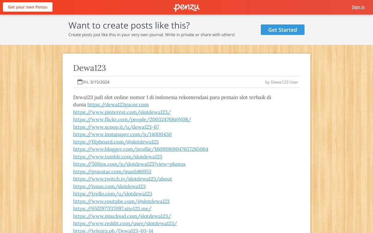 Screenshot of penzu.com