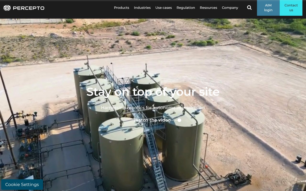 Screenshot of percepto.co