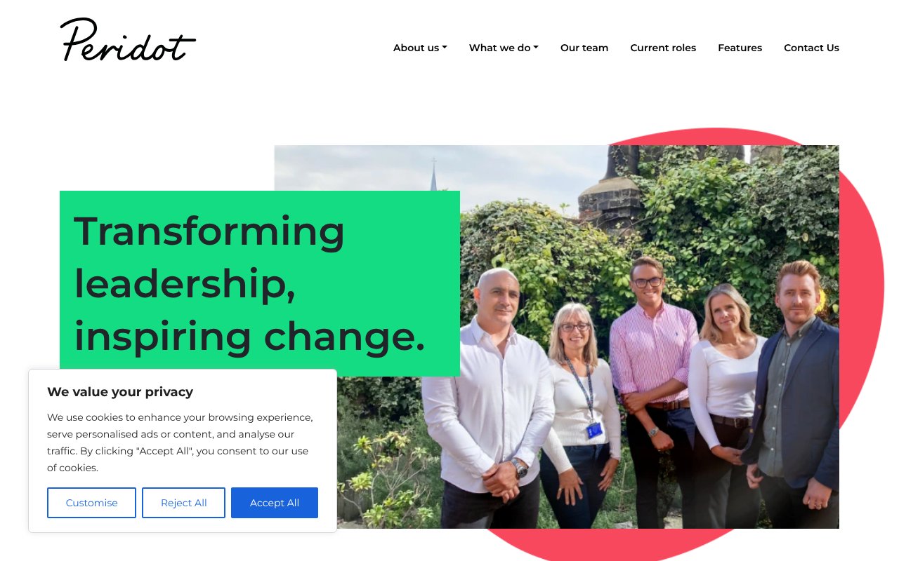 Screenshot of peridotpartners.co.uk