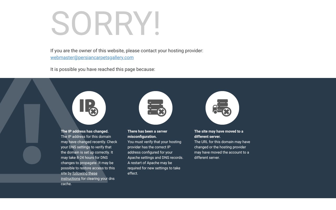 Screenshot of persiancarpetsgallery.com