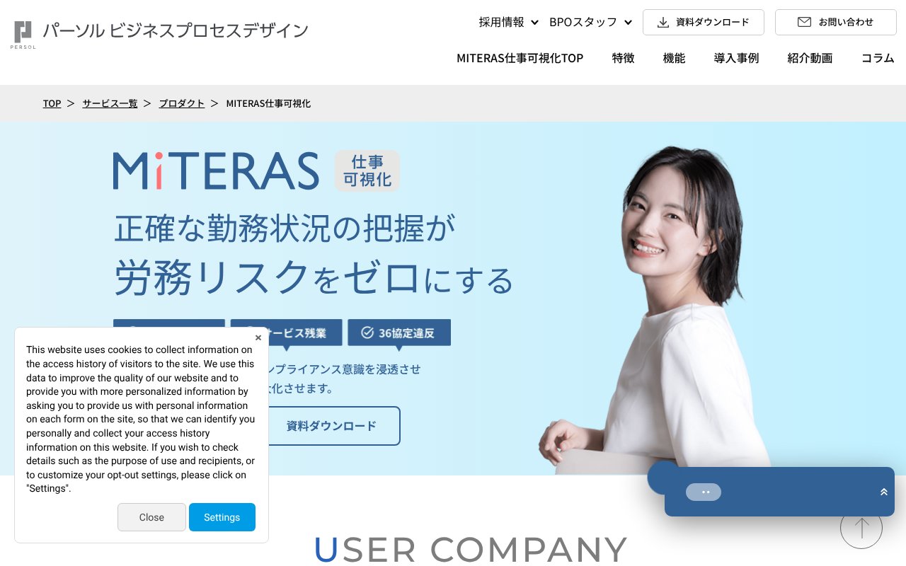 Screenshot of persol-pt.co.jp