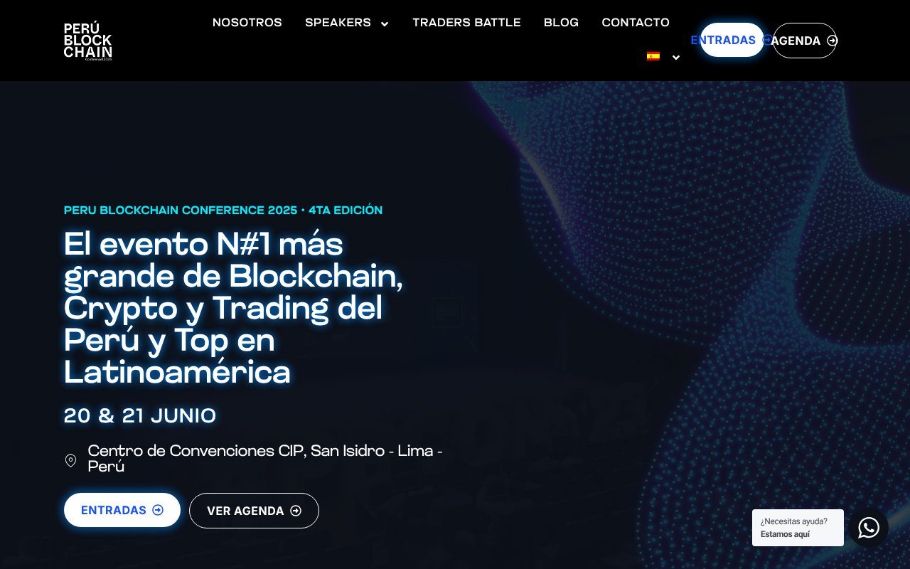 Screenshot of perublockchainconference.com