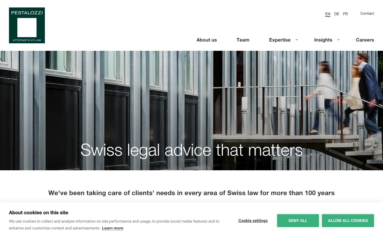 Screenshot of pestalozzilaw.com