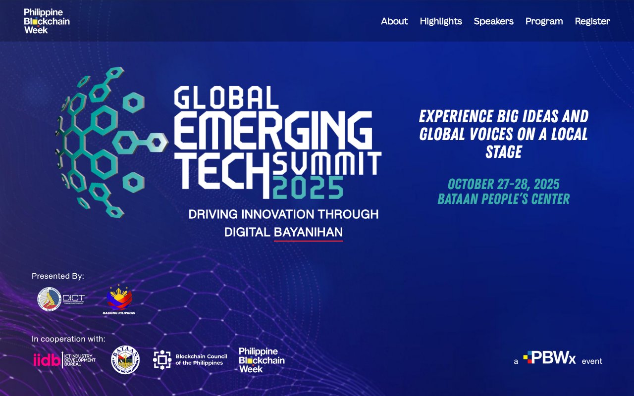 Screenshot of philblockchainweek.com