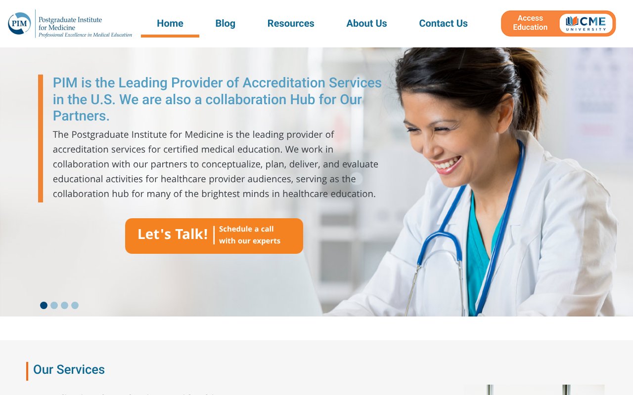 Screenshot of pimed.com