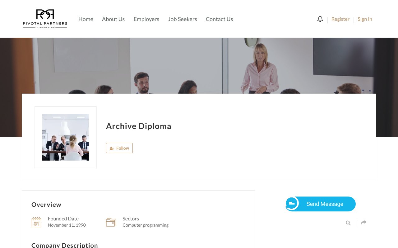 Screenshot of pivotalta.com