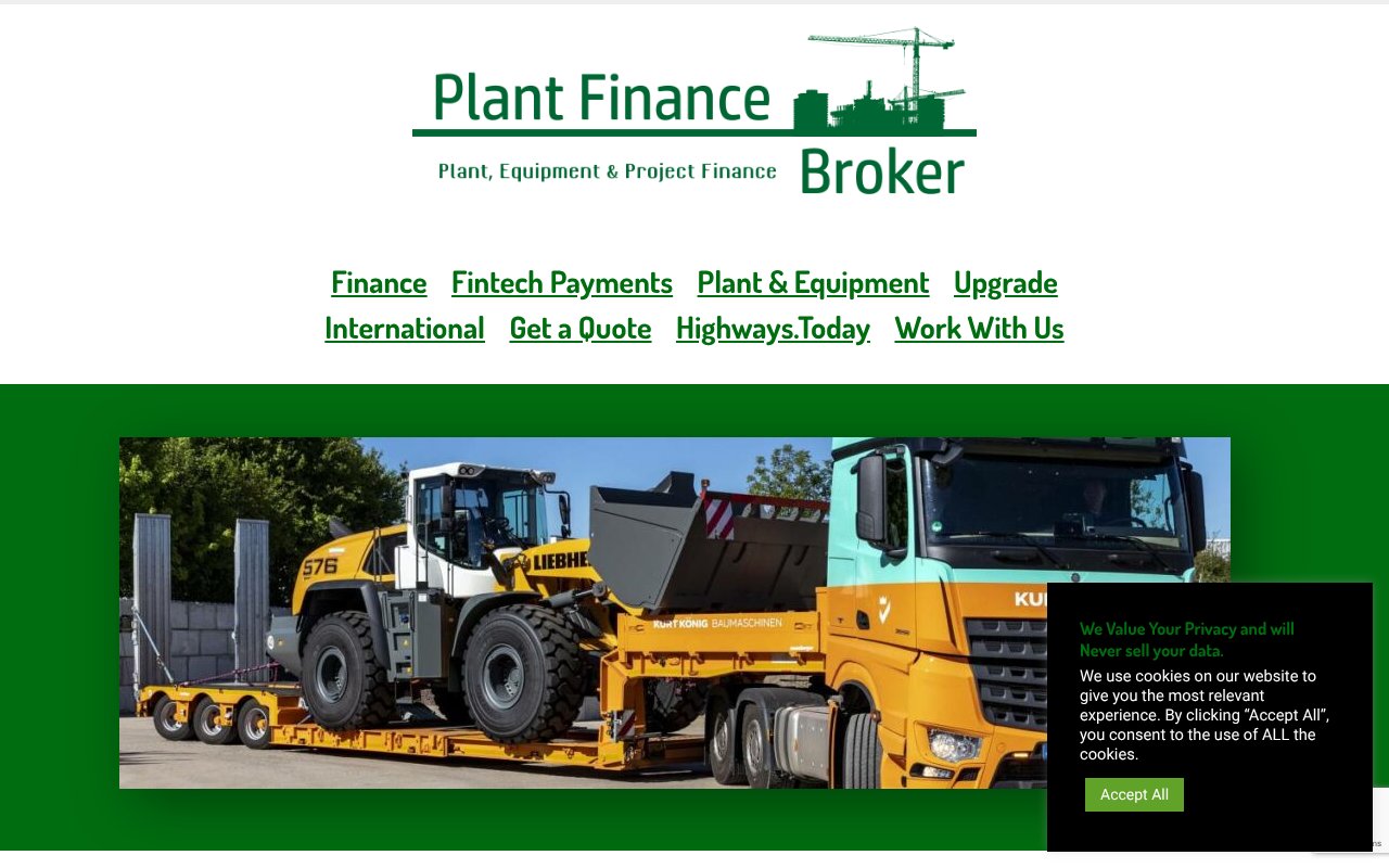 Screenshot of plantfinancebroker.com