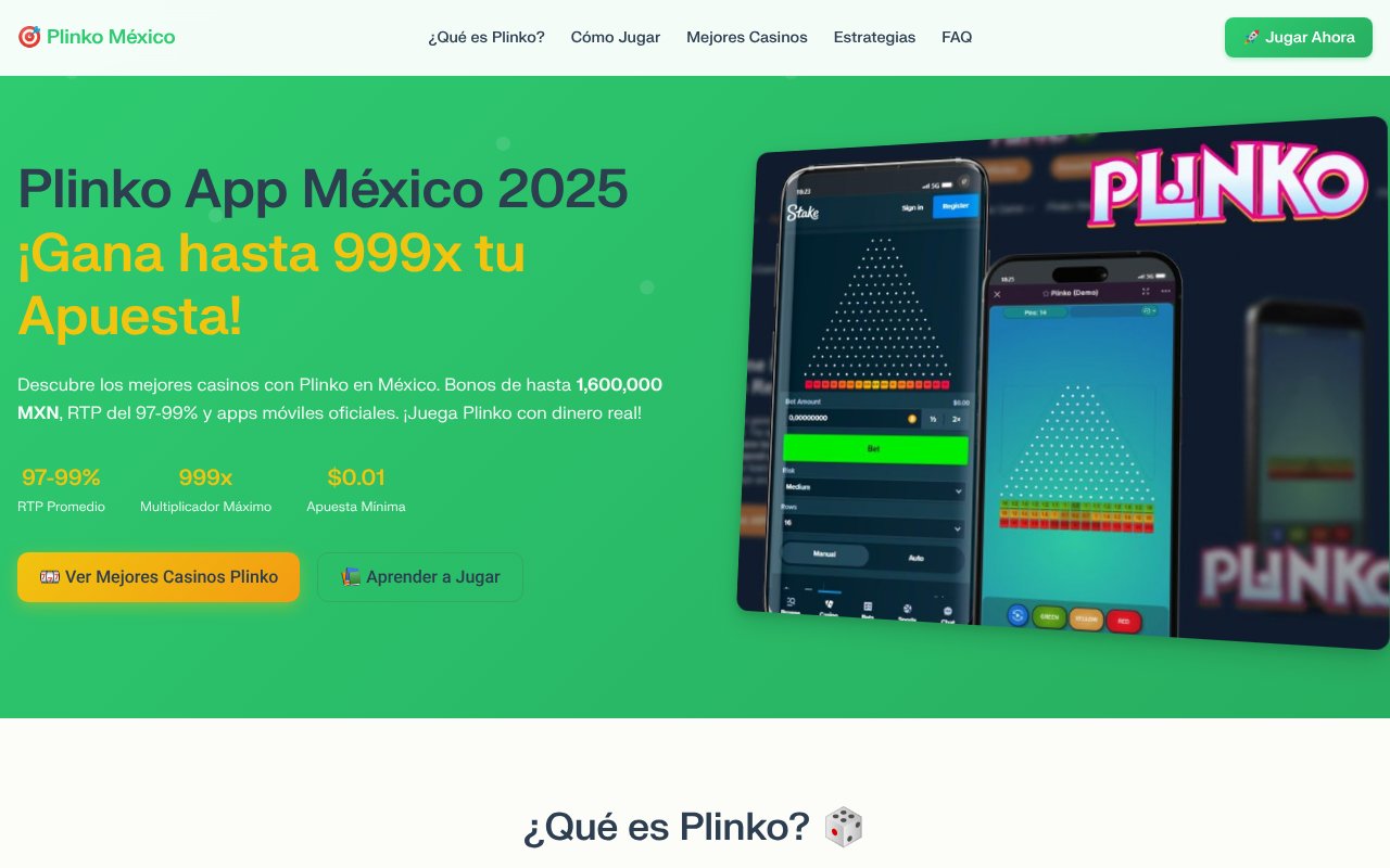 Screenshot of plinkoapp.mx