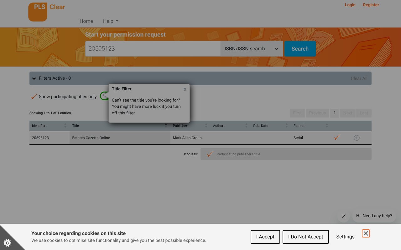 Screenshot of plsclear.com