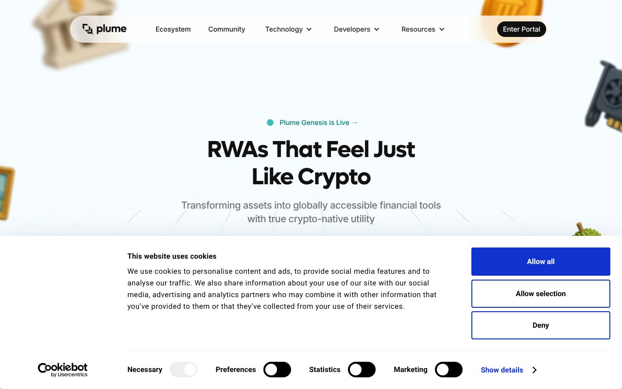 Screenshot of plumenetwork.xyz