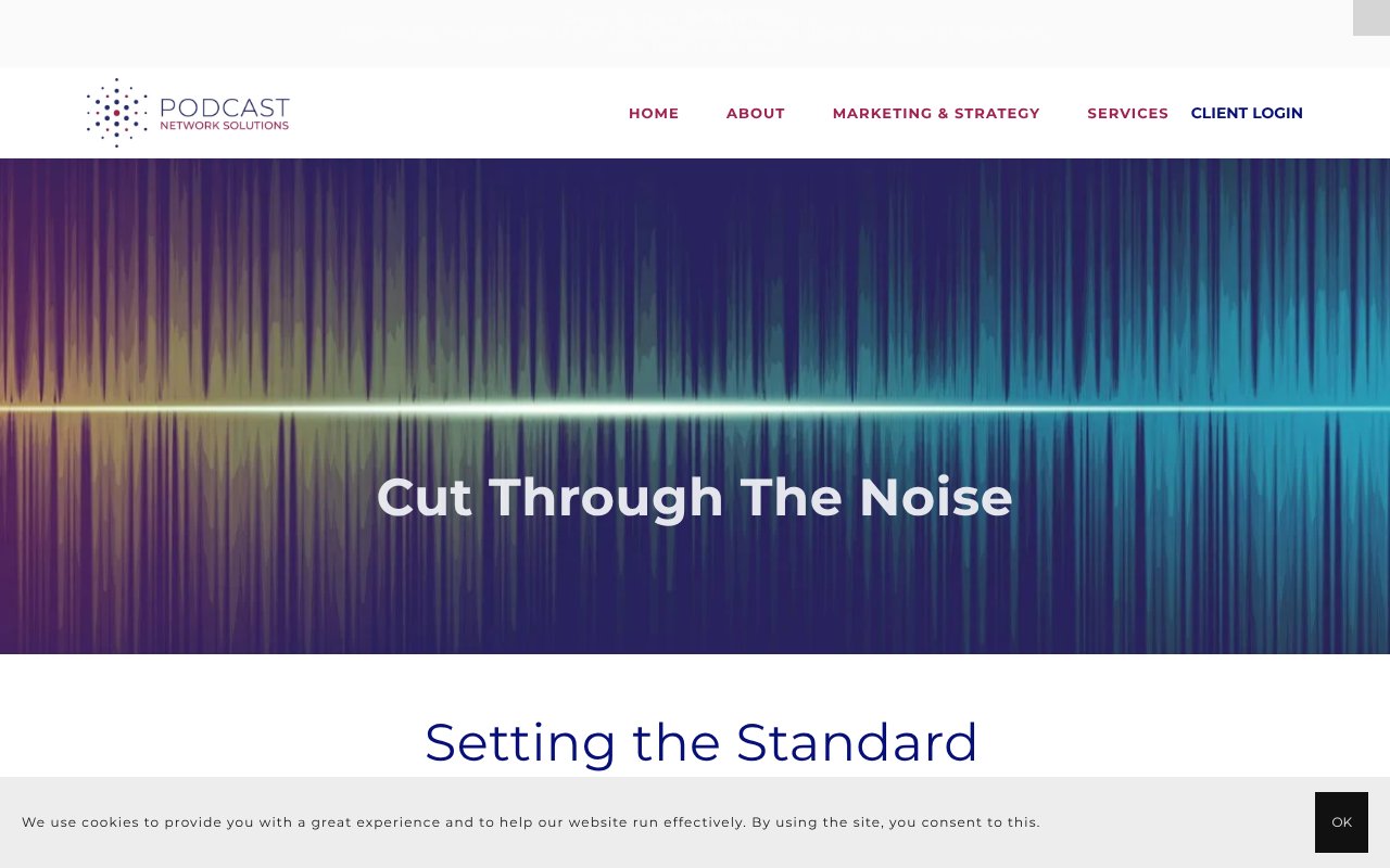 Screenshot of podcastnetworksolutions.com