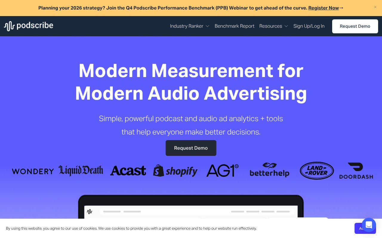 Screenshot of podscribe.com