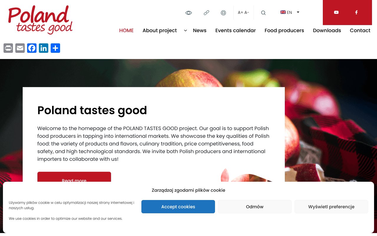 Screenshot of polandtastesgood.pl