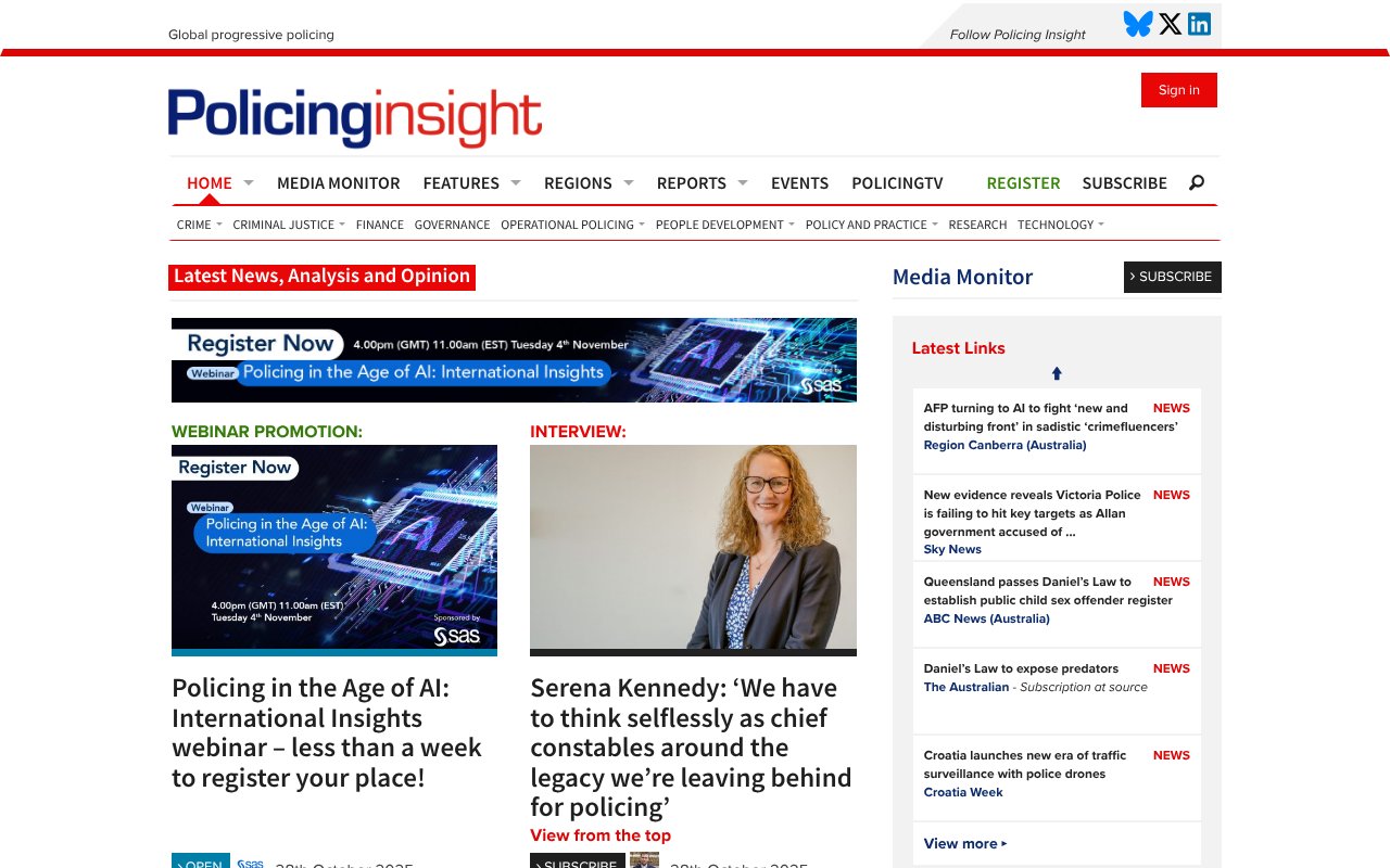 Screenshot of policinginsight.com