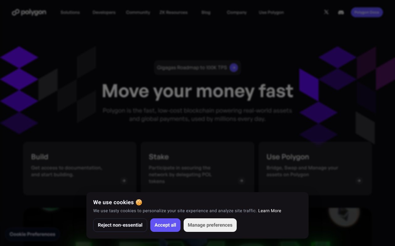 Screenshot of polygon.technology