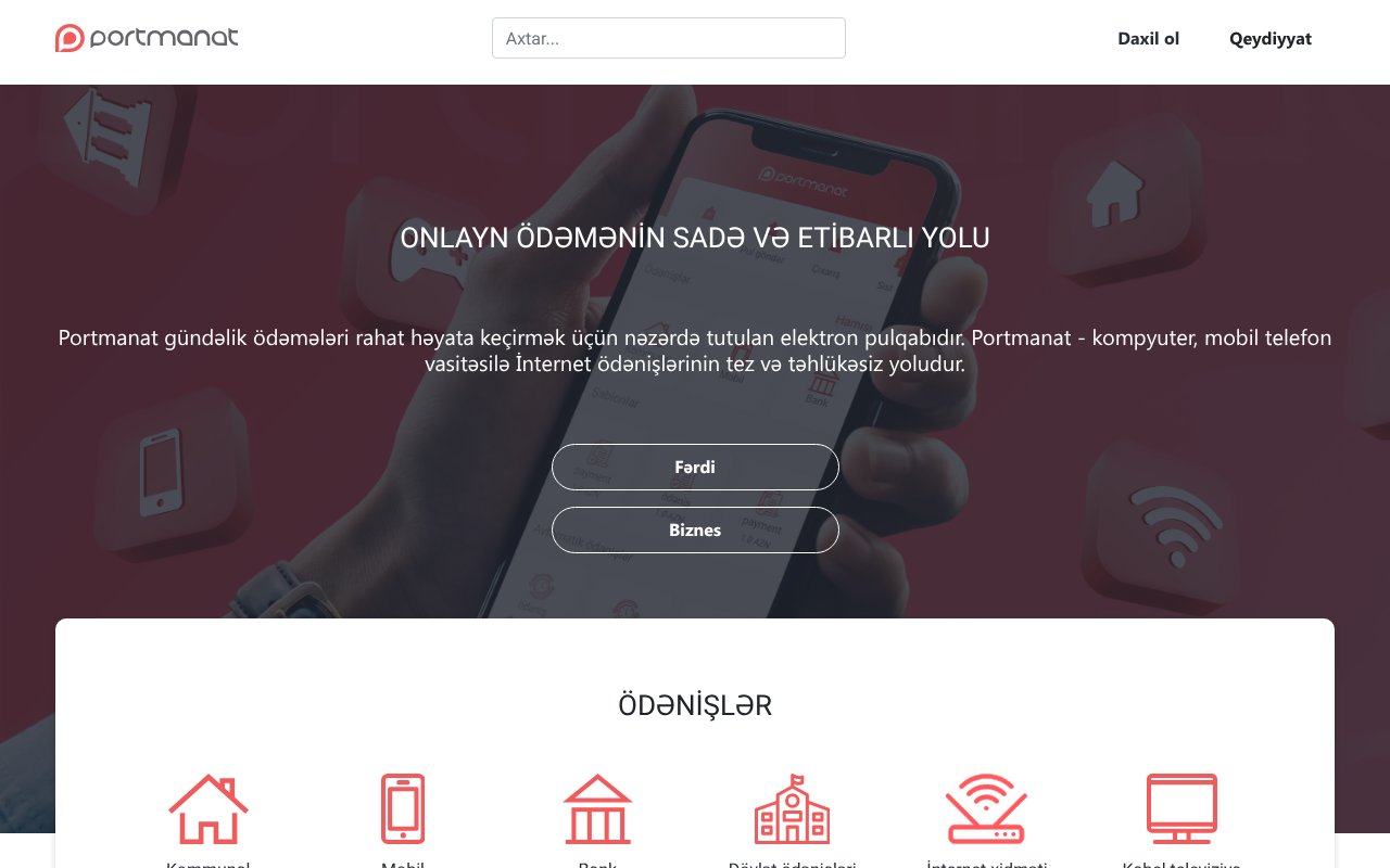Screenshot of portmanat.az