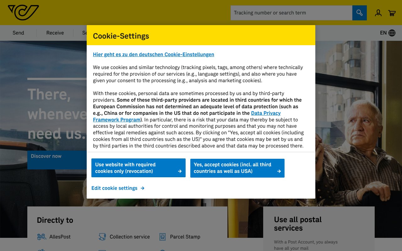 Screenshot of post.at