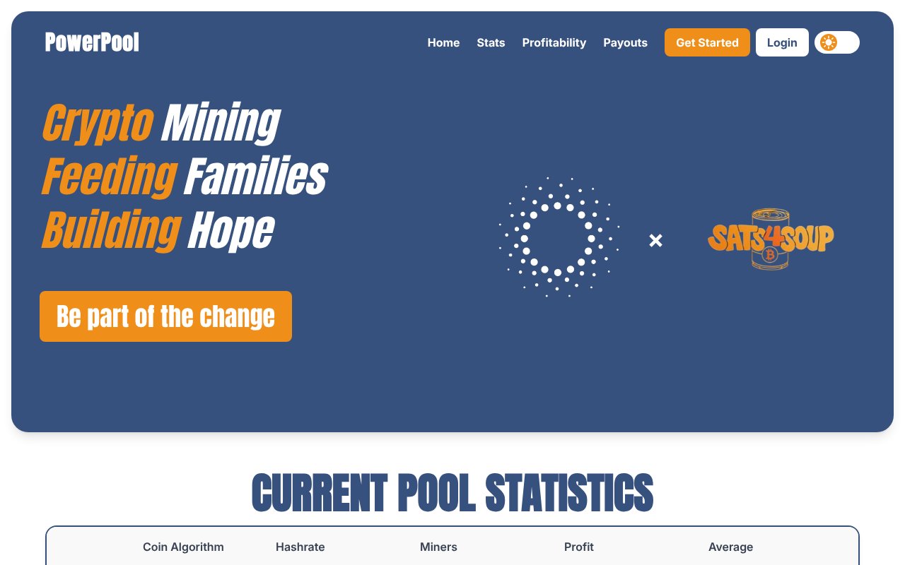 Screenshot of powerpool.io