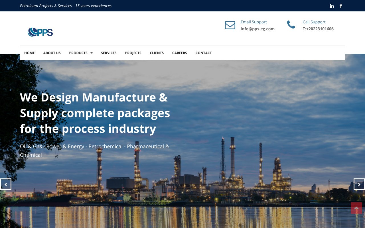 Screenshot of pps-eg.com