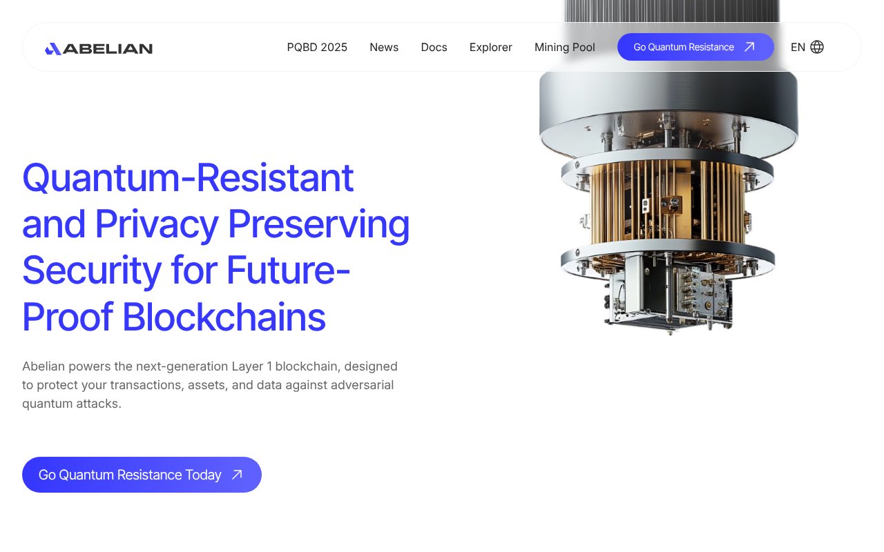 Screenshot of pqabelian.io