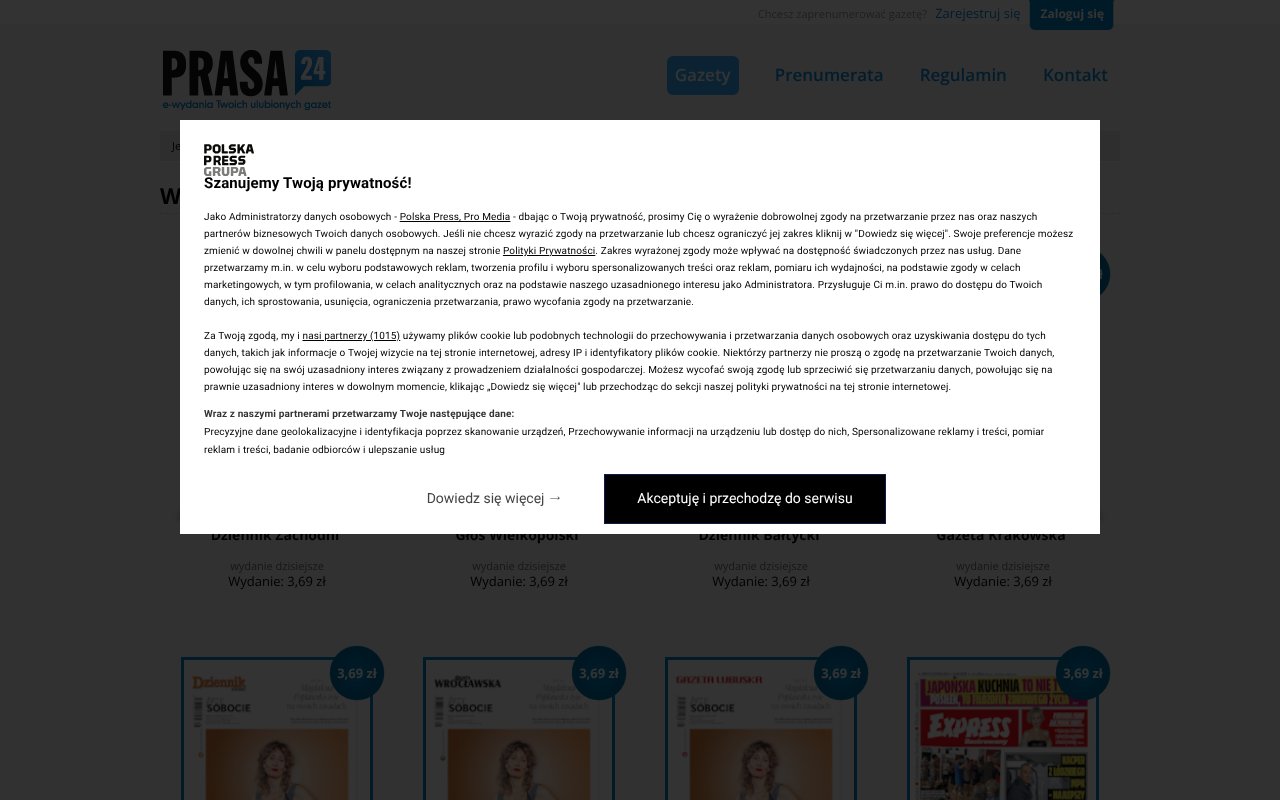 Screenshot of prasa24.pl