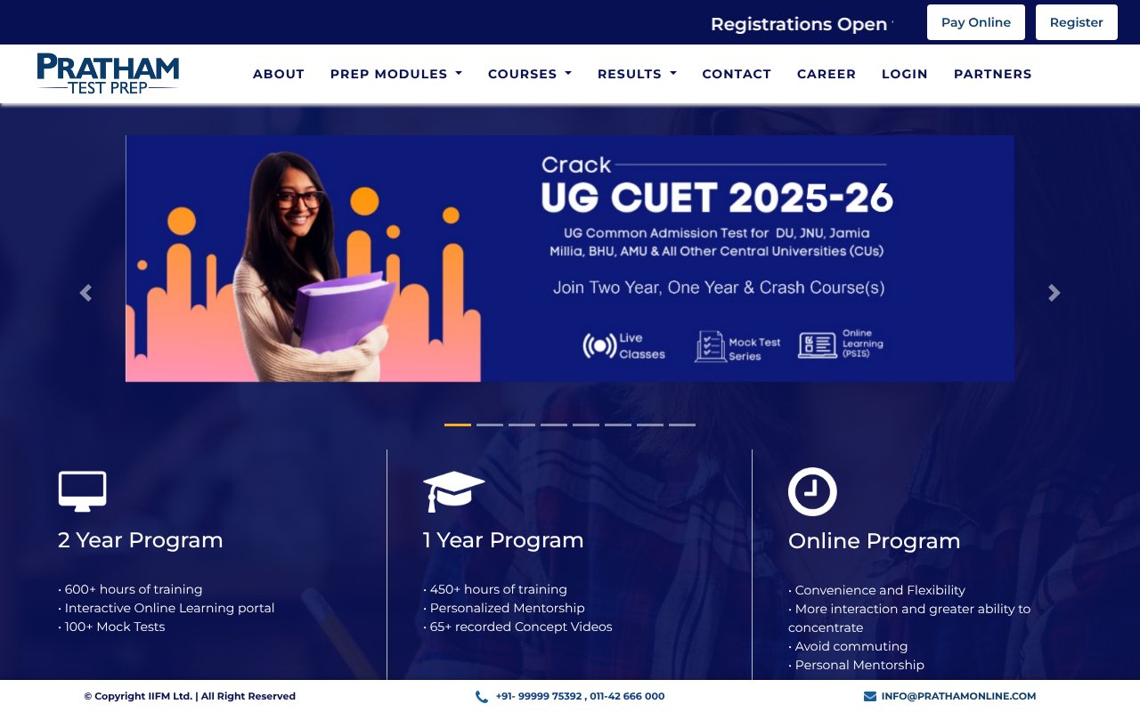 Screenshot of prathamonline.com