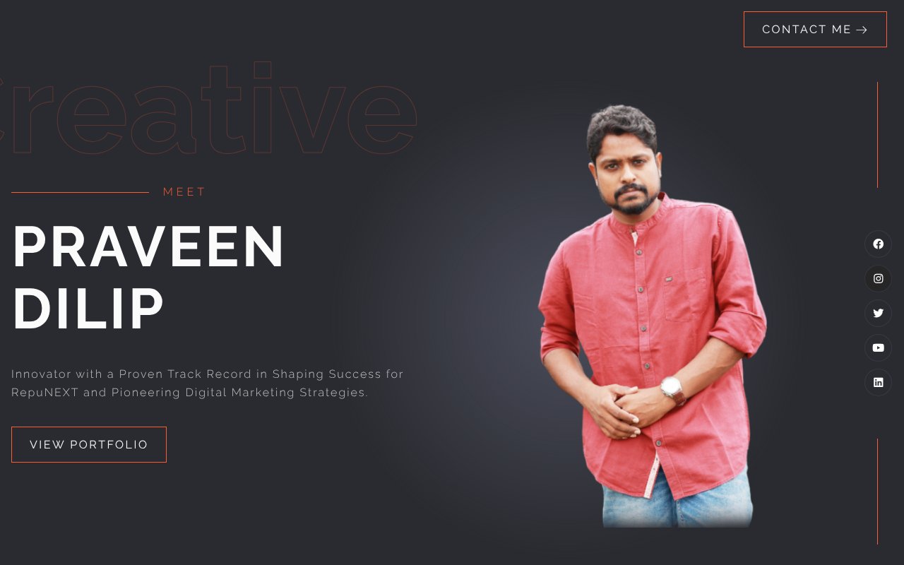 Screenshot of praveendilip.com