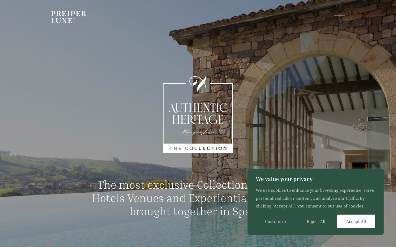 Screenshot of preiperluxe.com