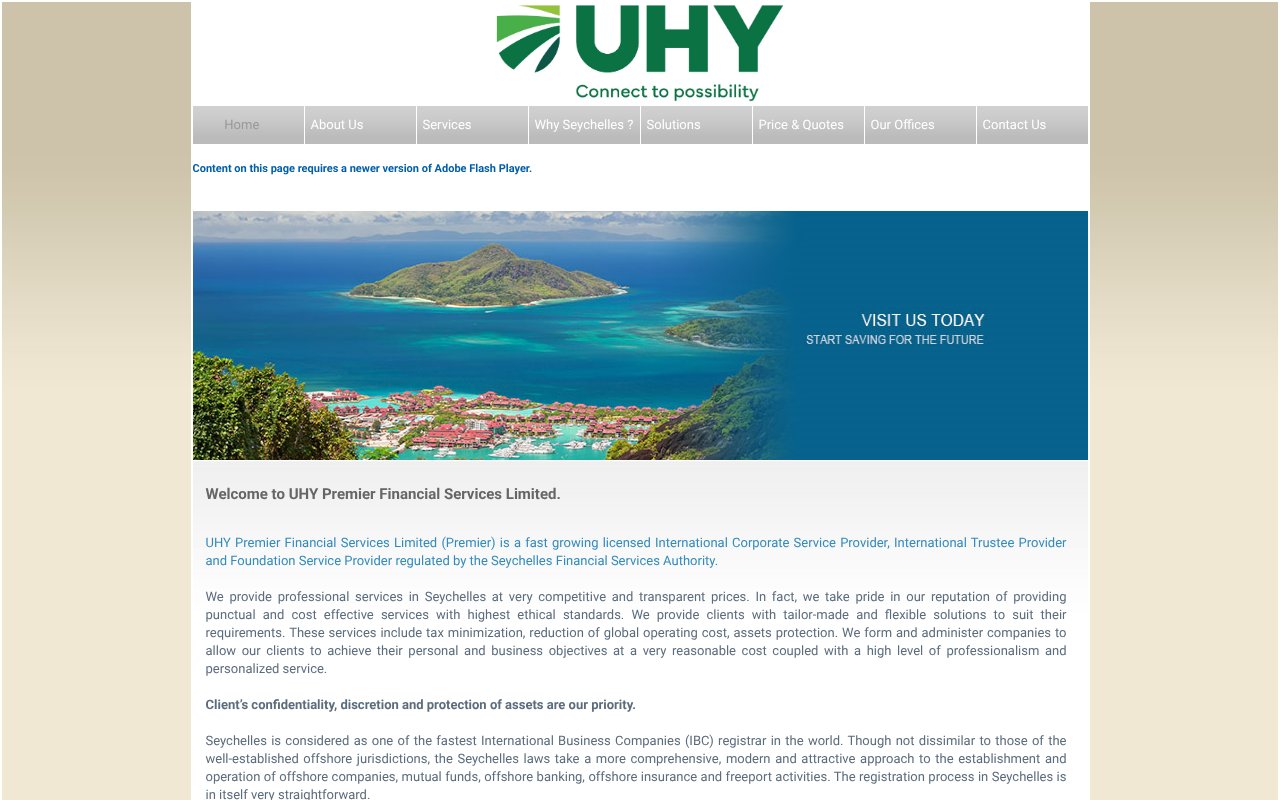 Screenshot of premier-seychelles.com