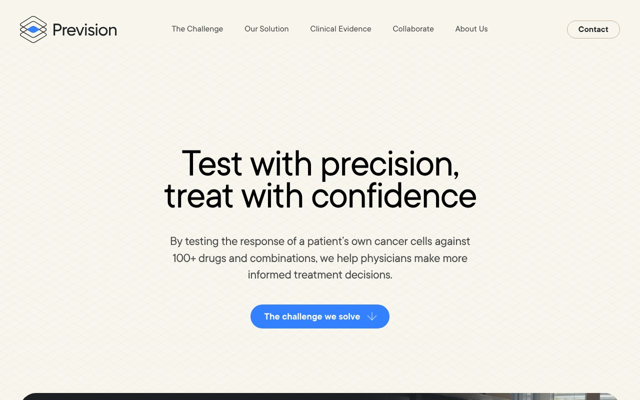 Screenshot of previsionmedicine.com