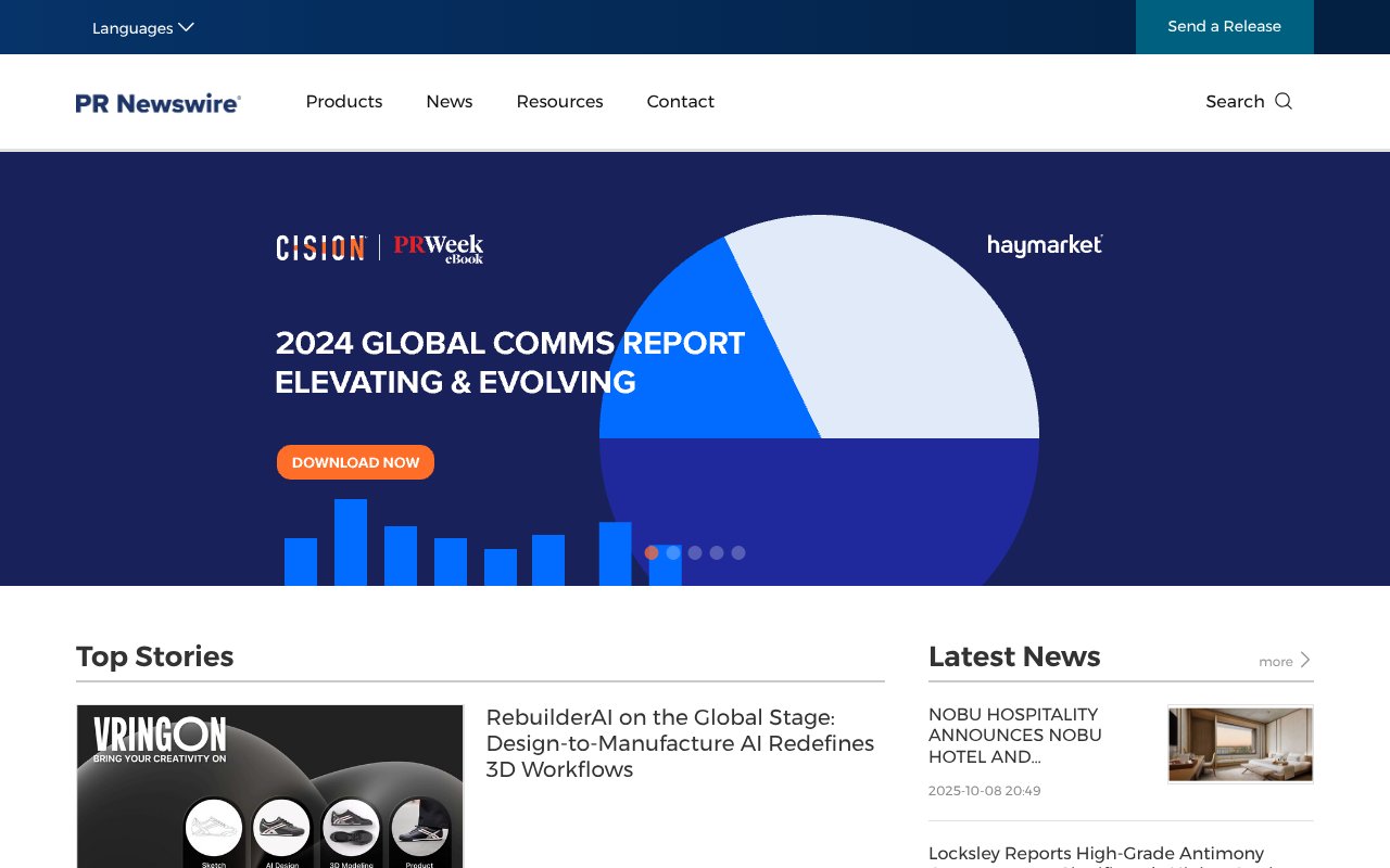 Screenshot of prnasia.com