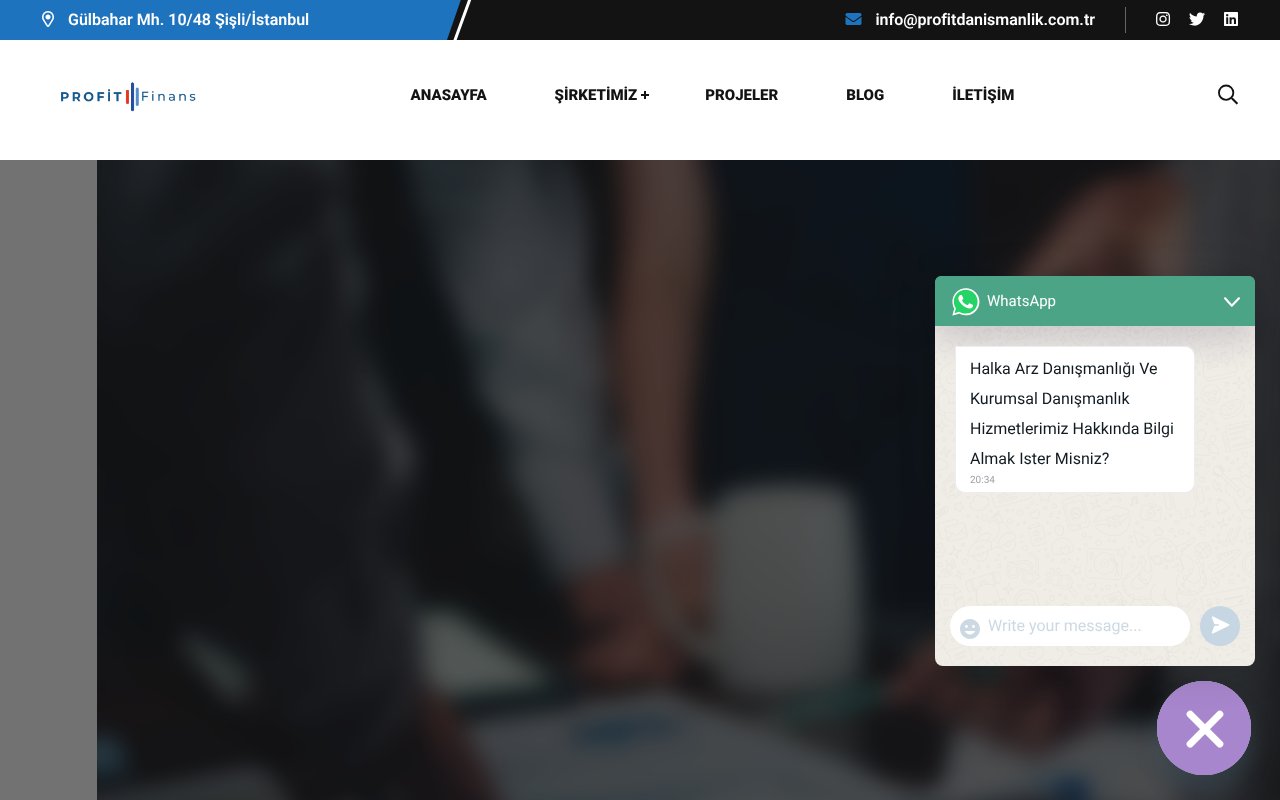 Screenshot of profitdanismanlik.com.tr