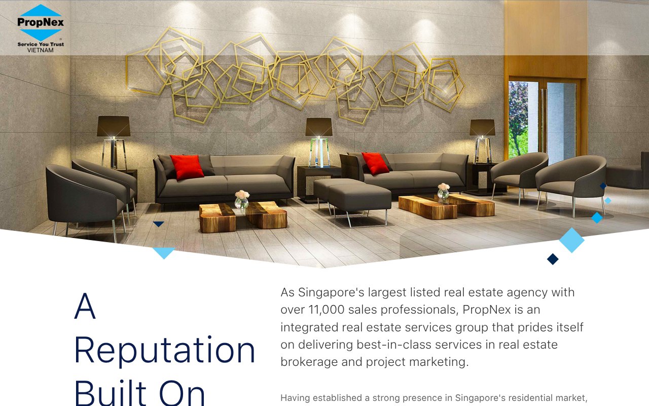Screenshot of propnexvn.com