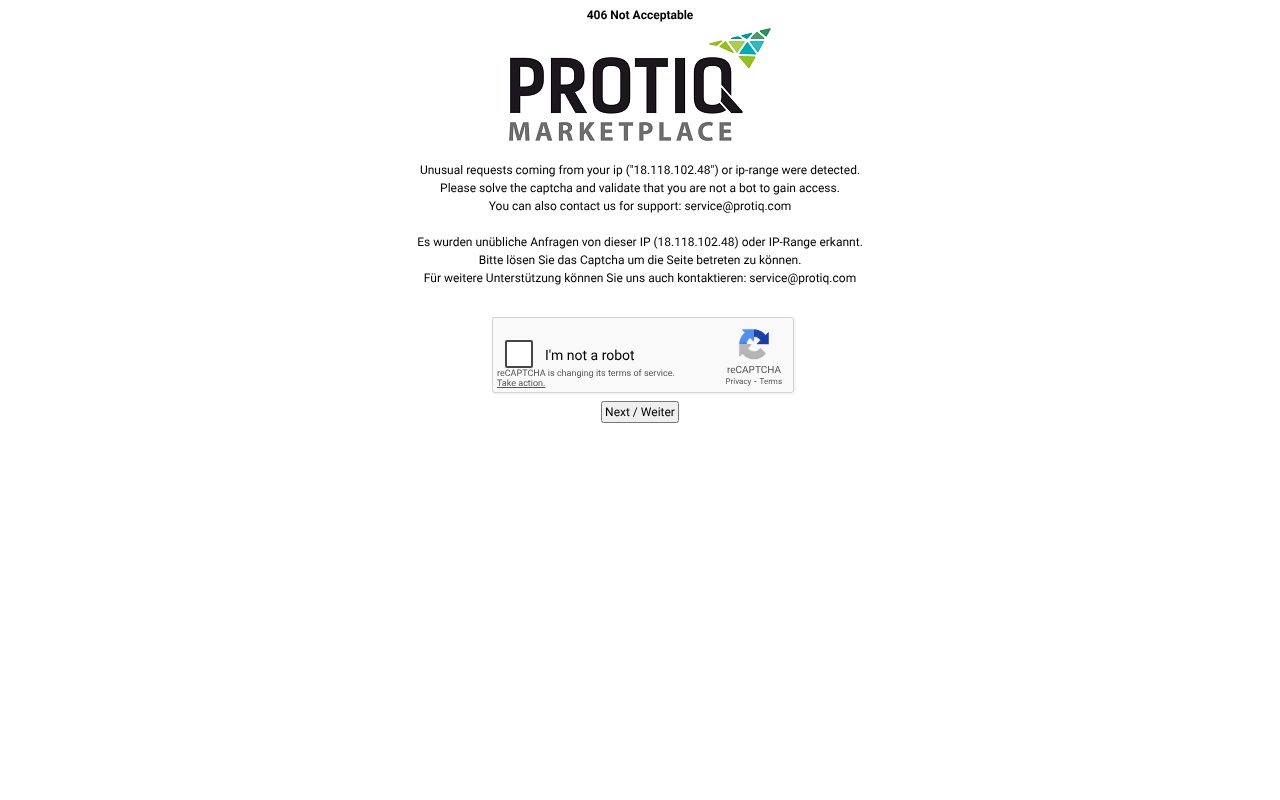 Screenshot of protiq.com