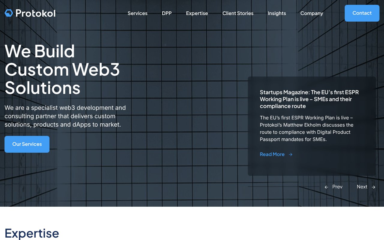 Screenshot of protokol.com