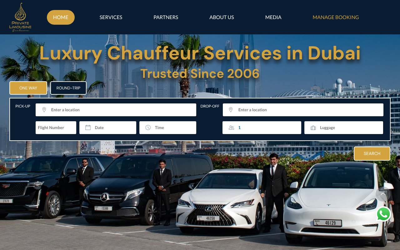 Screenshot of prvtlimousine.com