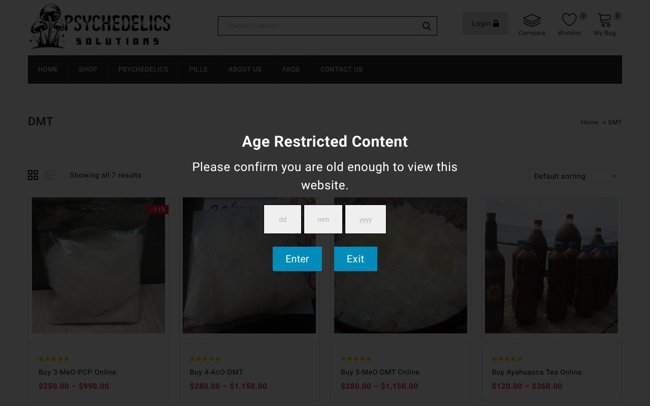 Screenshot of psychedelicssolutions.com